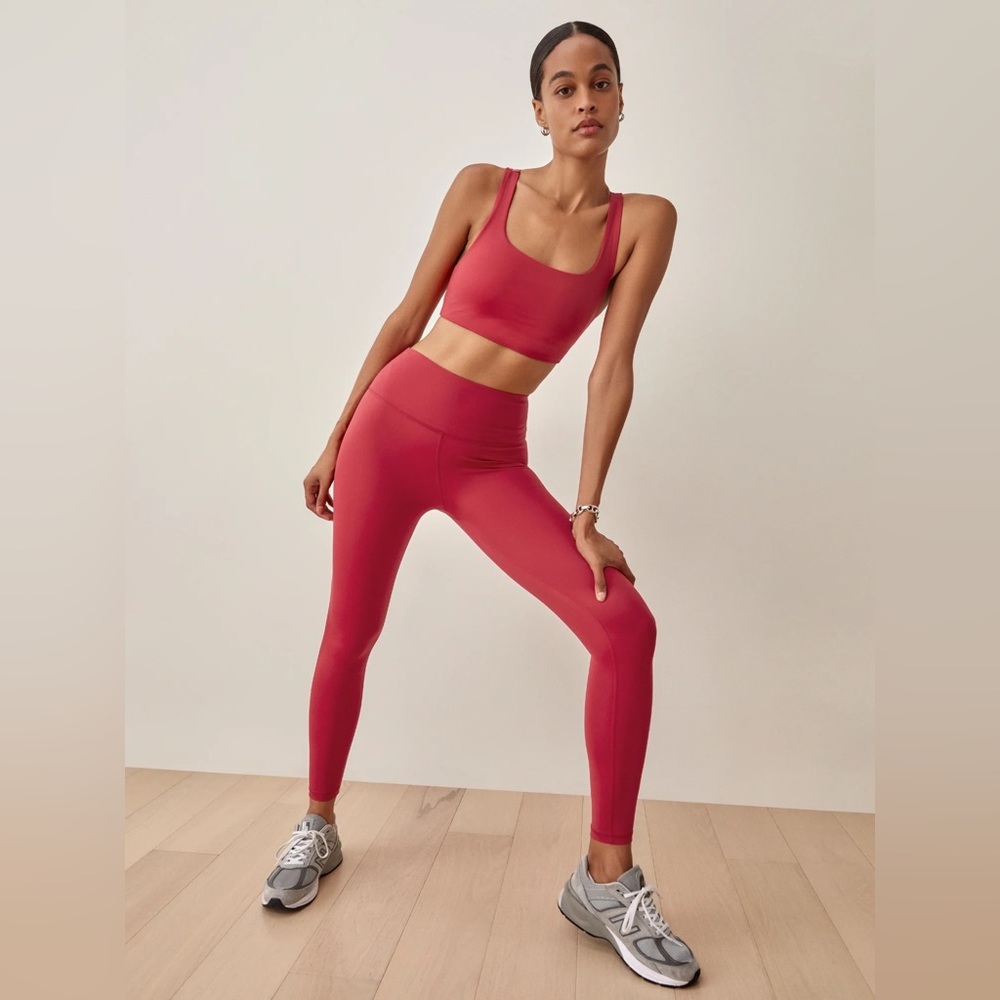 Reformation Ecomove High Rise Legging - Red (Lipstick) - - Small -